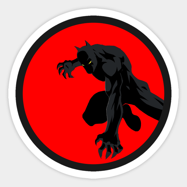 Wakanda Cat Sticker by Chinoutu007